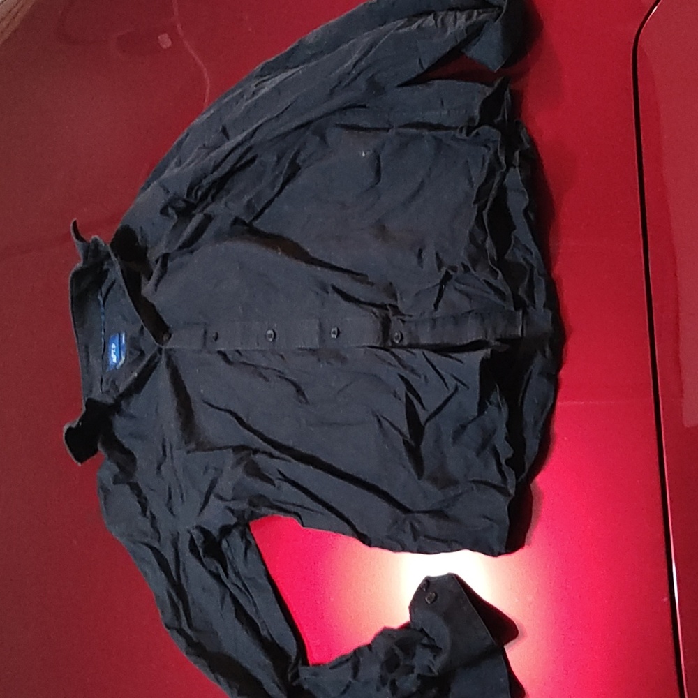 Apt 9 black xl dress shirt collared no iron premium flex